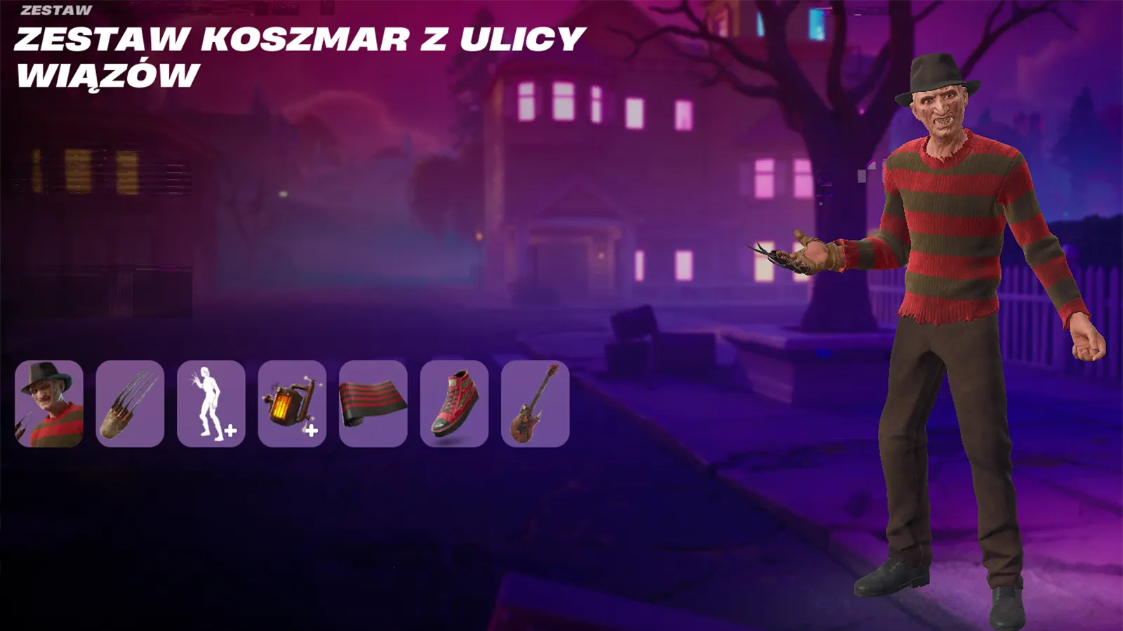 Fortnite Koszmar z ulicy Wiązów – skin Freddy Krueger