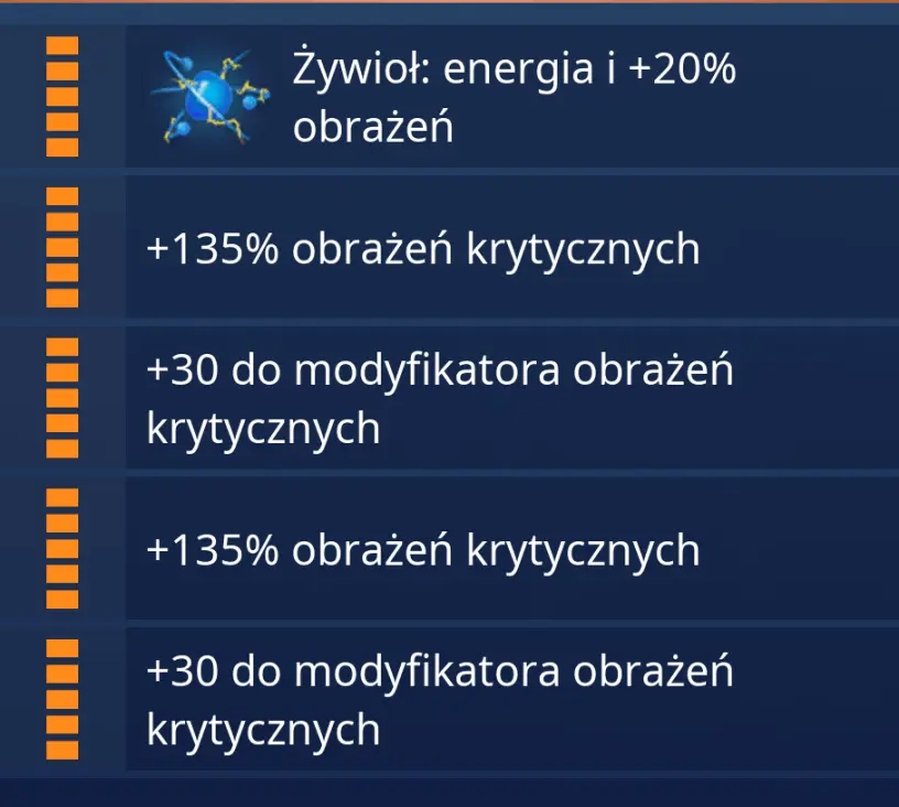 Przykład perków schematu broni w Fortnite Ratowanie Świata